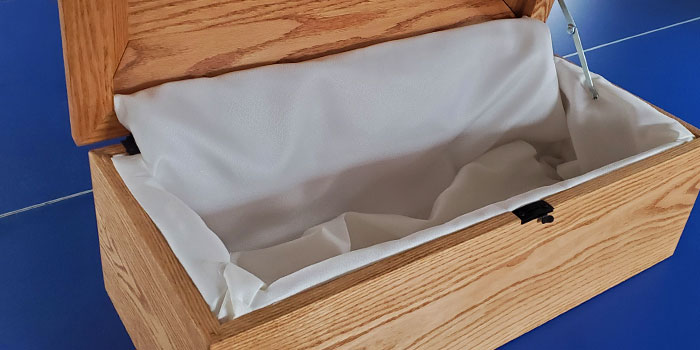 oak infant casket