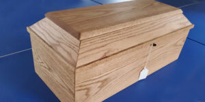 oak infant casket