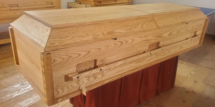 oak casket